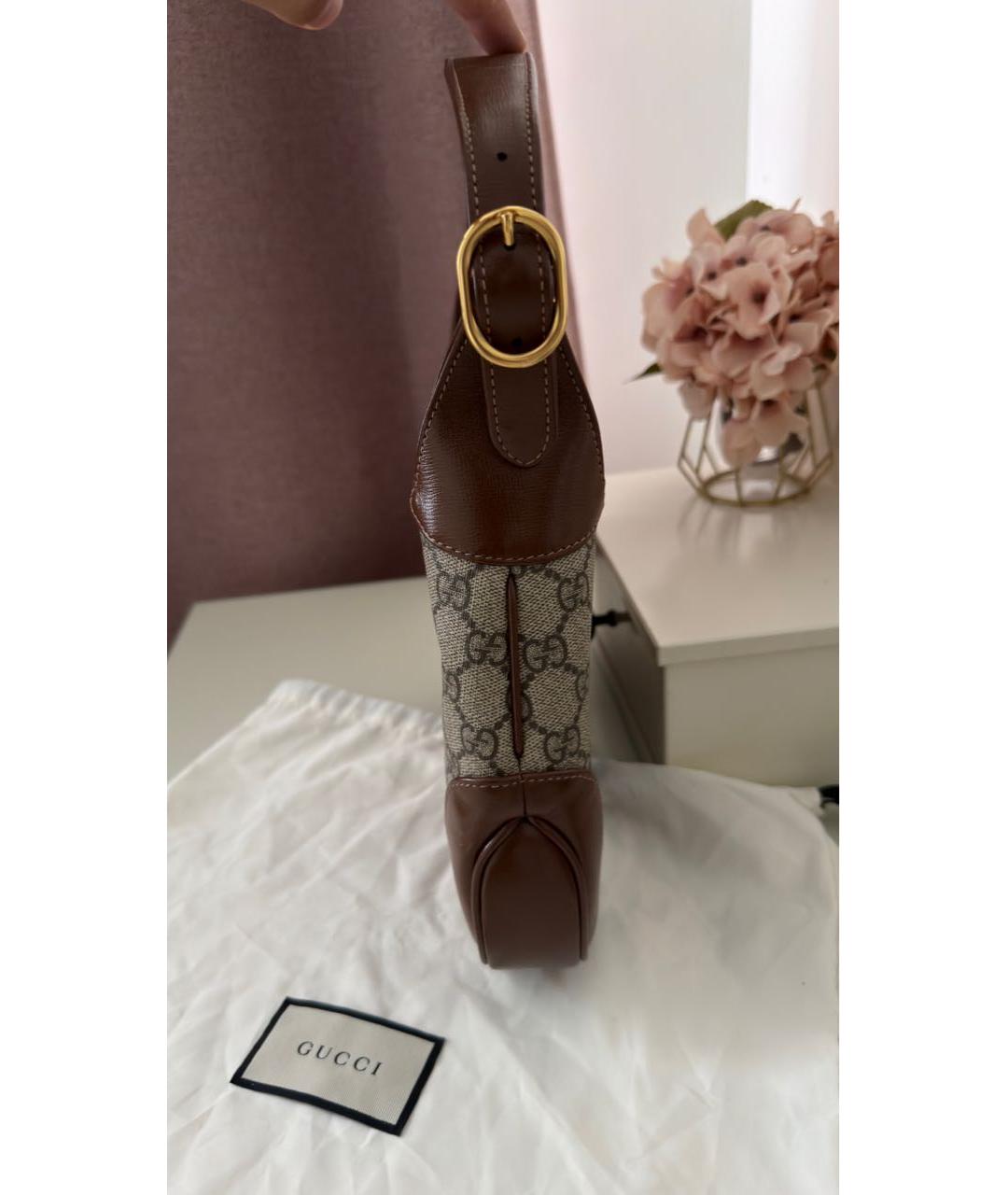 GUCCI Коричневая сумка с короткими ручками, фото 4