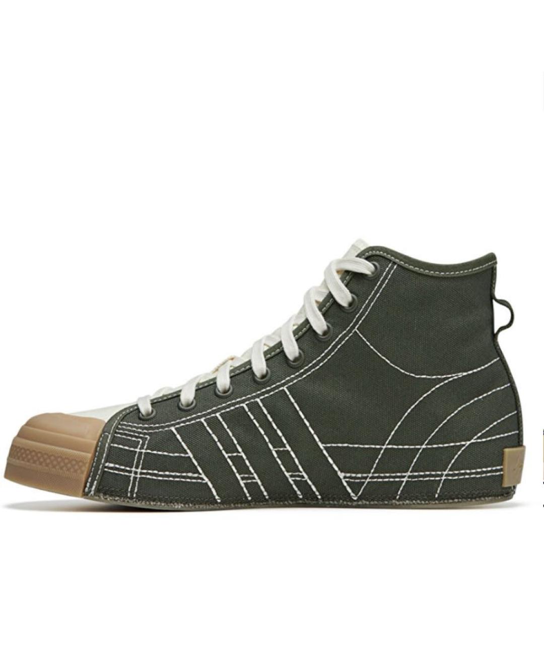 Y-3 Хаки текстильные кеды, фото 3