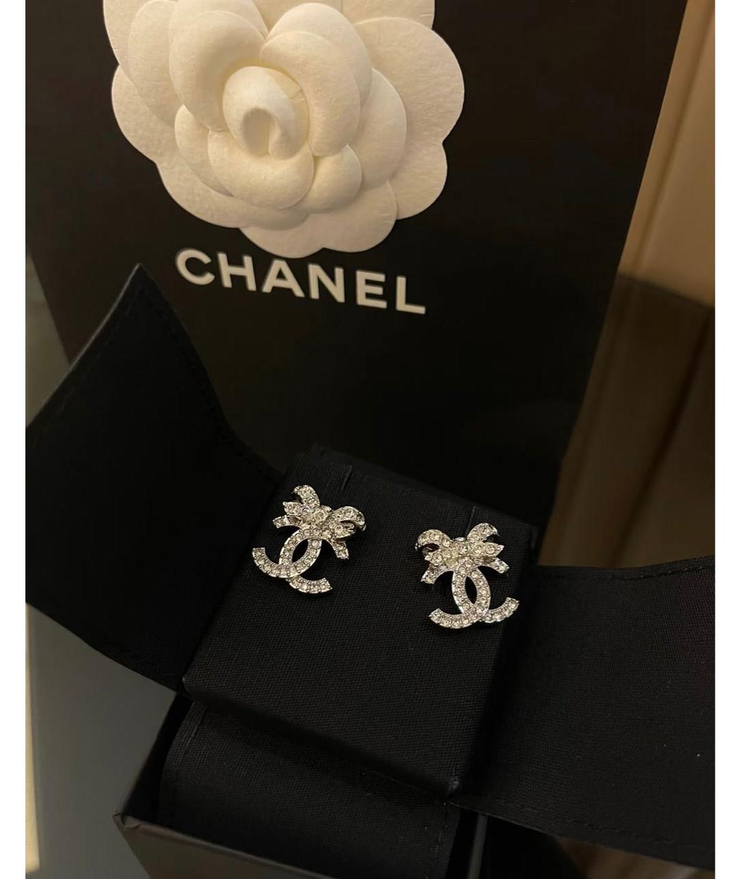 CHANEL Серебряные металлические серьги, фото 6