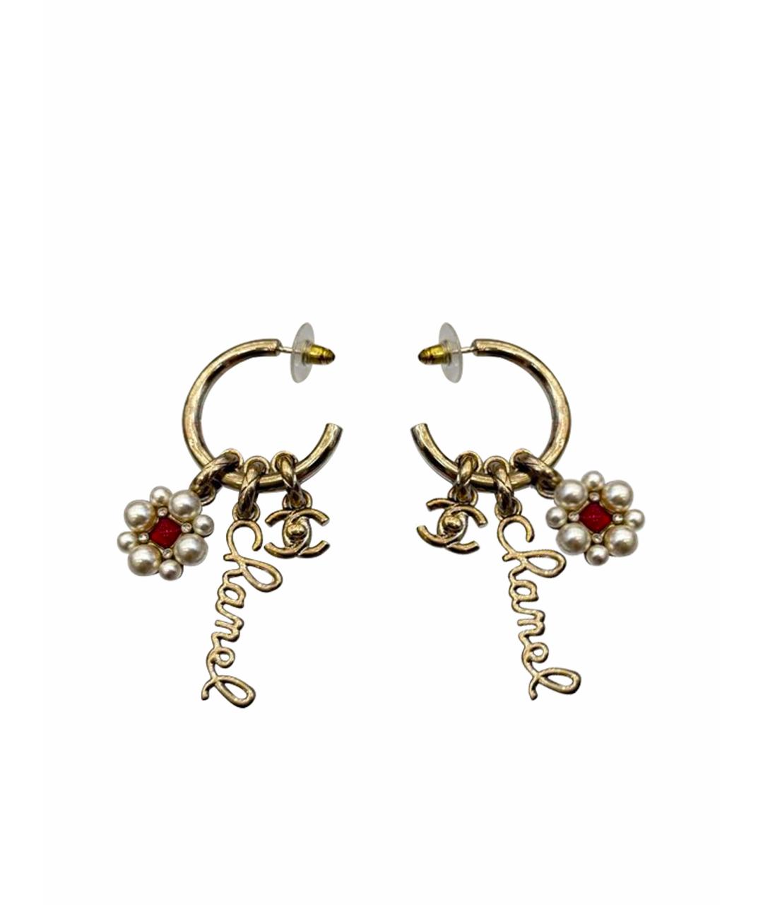 CHANEL Золотые серьги, фото 1