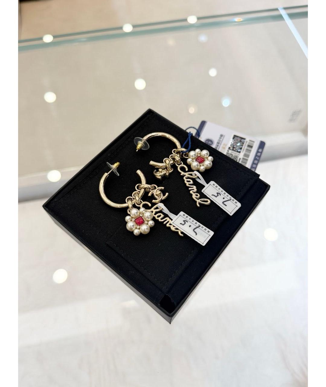 CHANEL Золотые серьги, фото 2