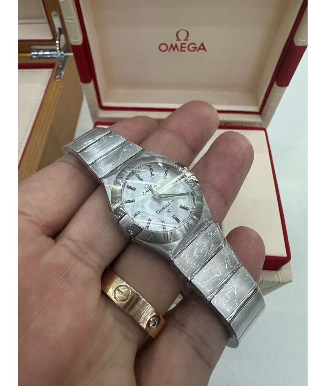 OMEGA Серебряные часы, фото 4