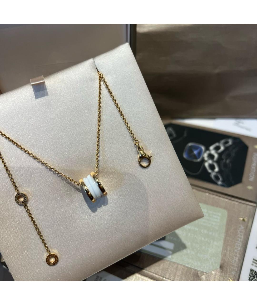 BVLGARI Белое колье из розового золота, фото 3