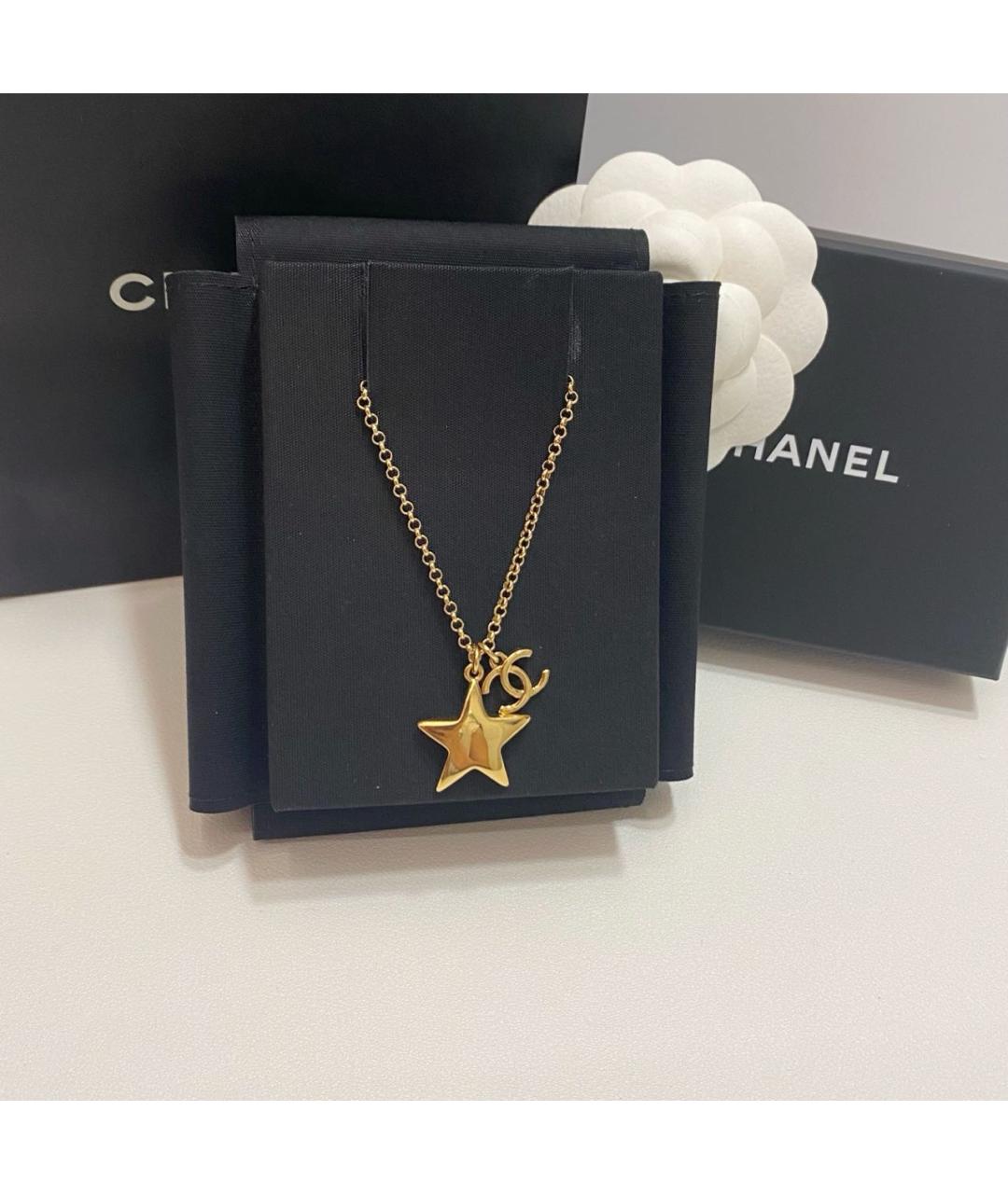 CHANEL Золотая металлическая подвеска, фото 6