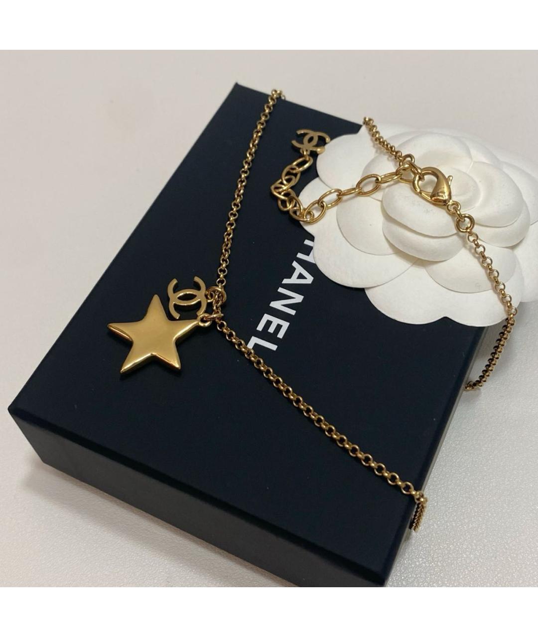 CHANEL Золотая металлическая подвеска, фото 3