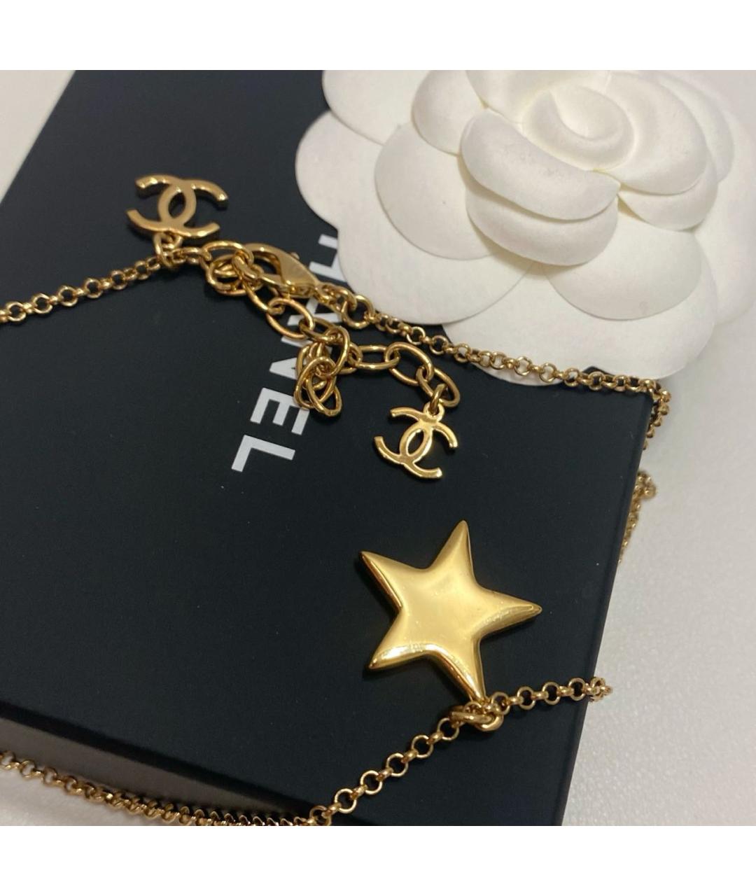 CHANEL Золотая металлическая подвеска, фото 4