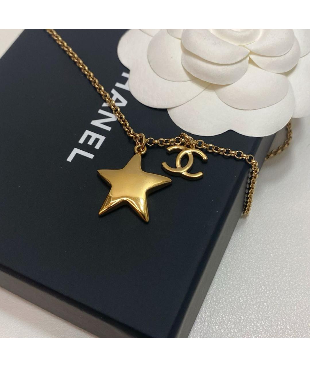 CHANEL Золотая металлическая подвеска, фото 5