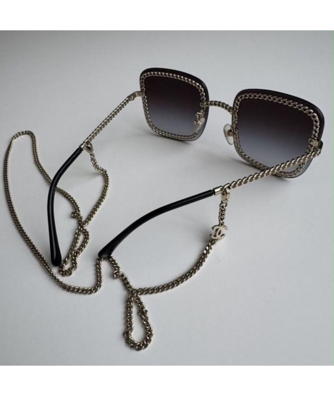 CHANEL Черные пластиковые солнцезащитные очки, фото 2