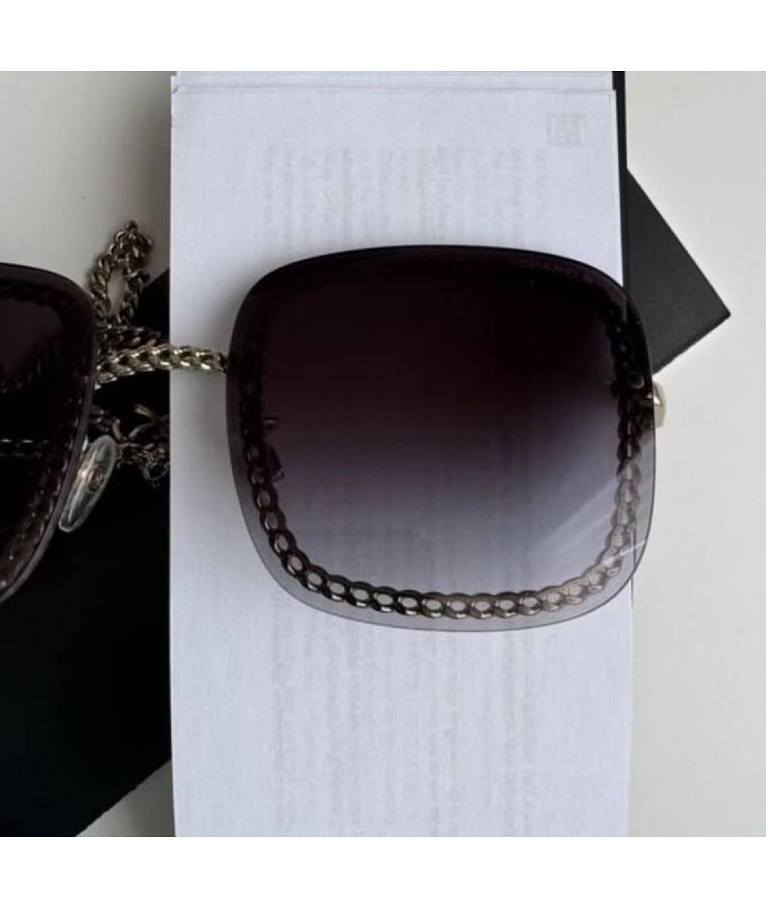 CHANEL Черные пластиковые солнцезащитные очки, фото 6