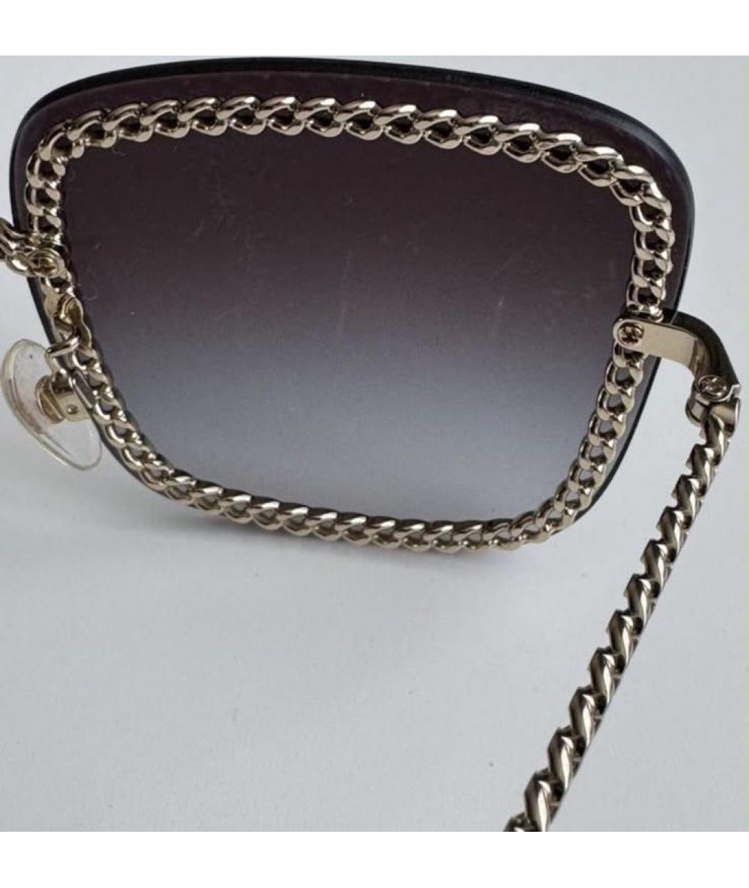 CHANEL Черные пластиковые солнцезащитные очки, фото 5