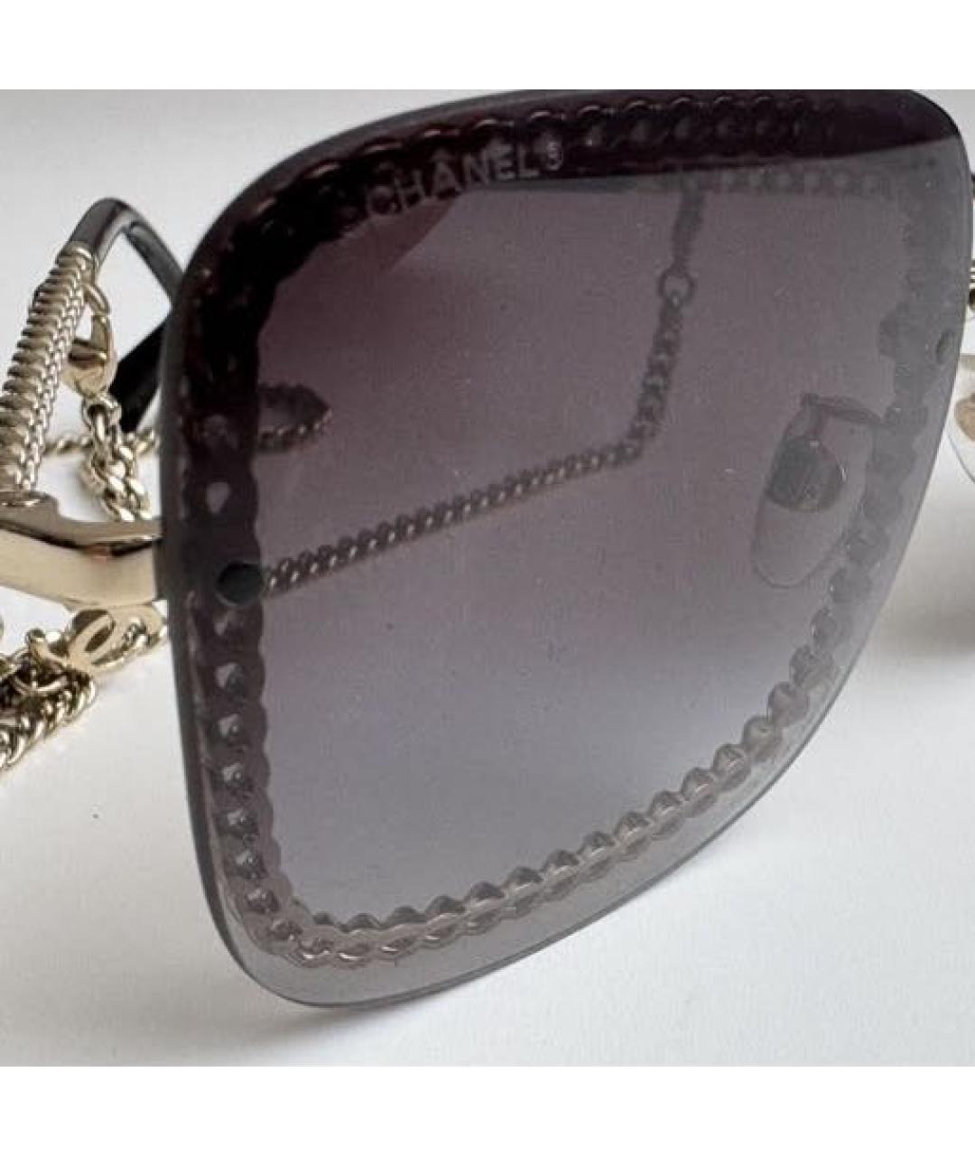 CHANEL Черные пластиковые солнцезащитные очки, фото 3