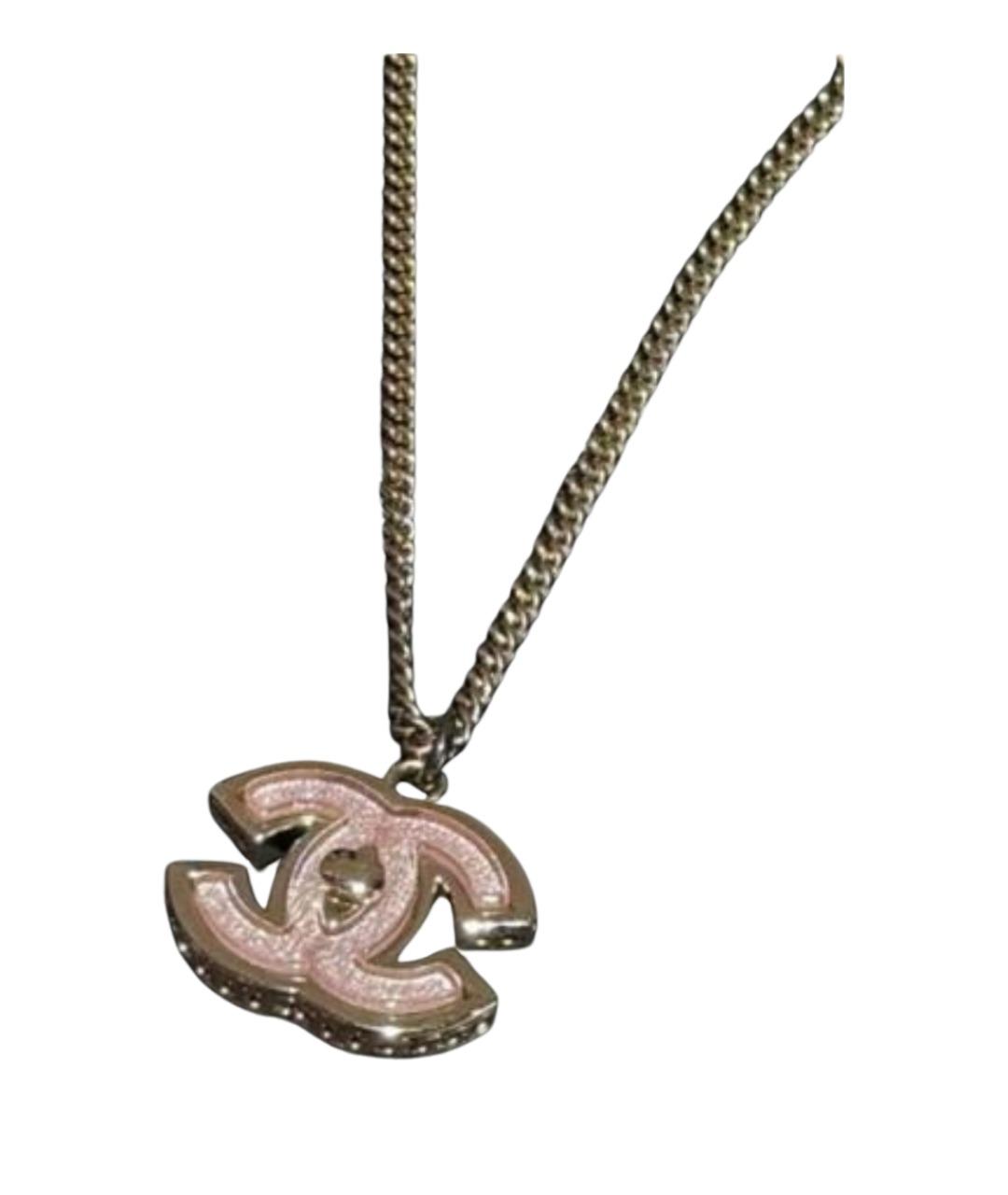 CHANEL Розовая металлическая подвеска, фото 1