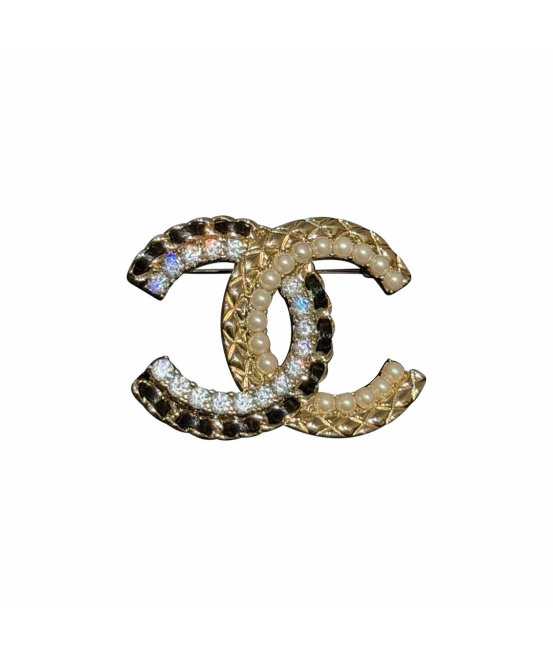 CHANEL Золотая металлическая булавка / брошь, фото 1