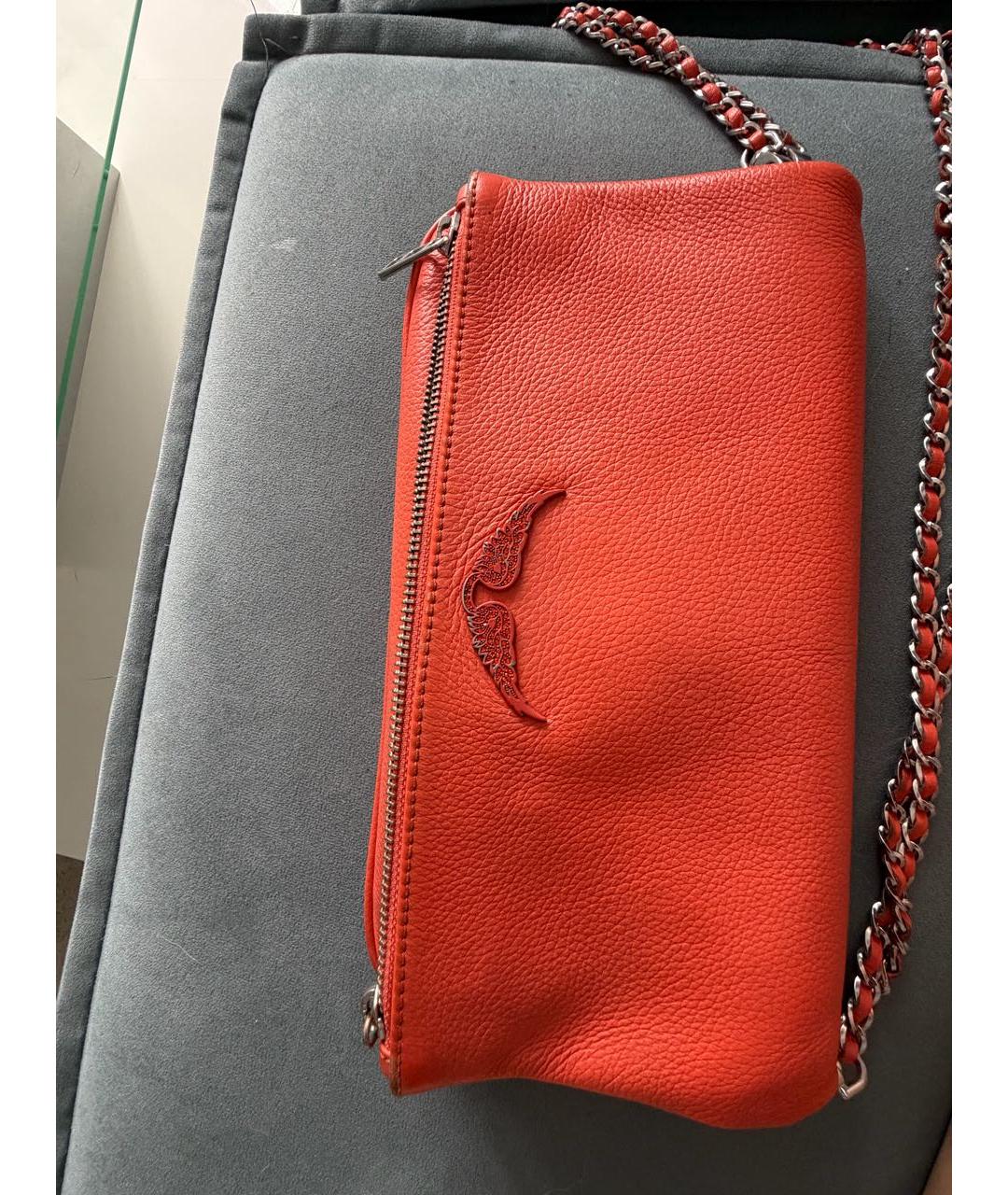 ZADIG & VOLTAIRE Оранжевая кожаная сумка через плечо, фото 4
