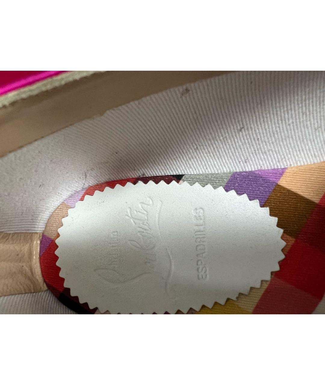 CHRISTIAN LOUBOUTIN Фуксия текстильные эспадрильи, фото 4