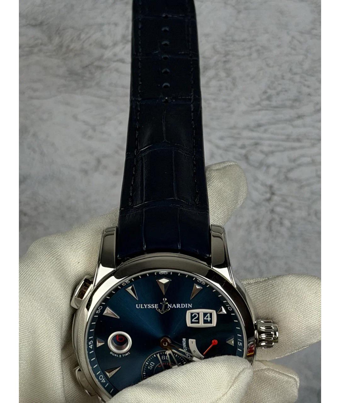 Ulysse Nardin Синие металлические часы, фото 5