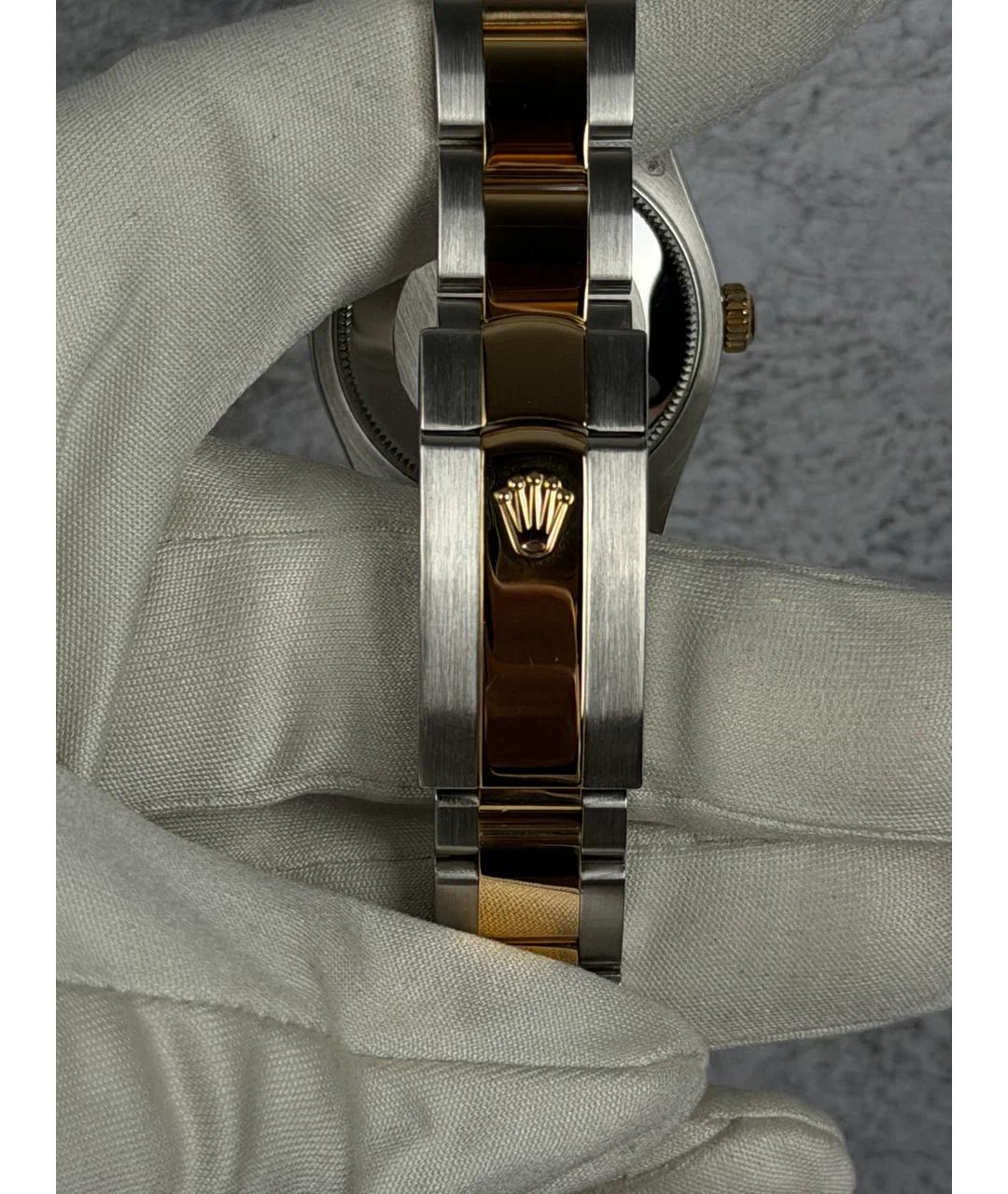 ROLEX Зеленые часы из желтого золота, фото 7