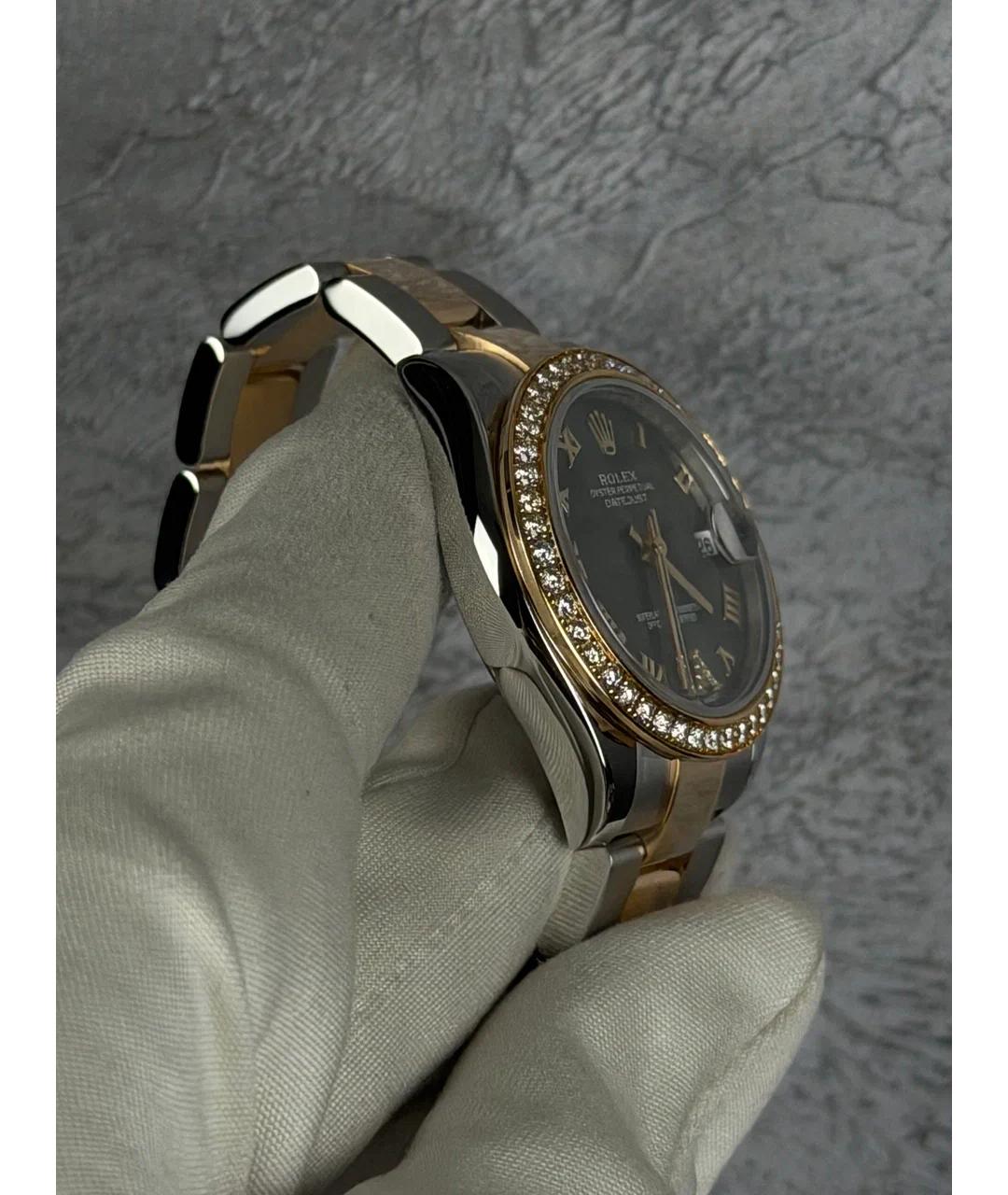 ROLEX Зеленые часы из желтого золота, фото 4