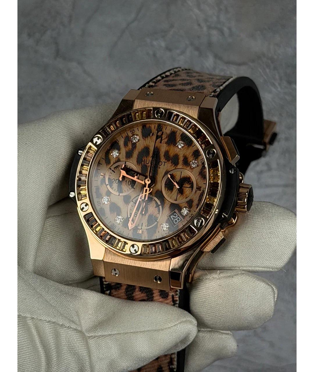 HUBLOT Коричневые часы из розового золота, фото 5