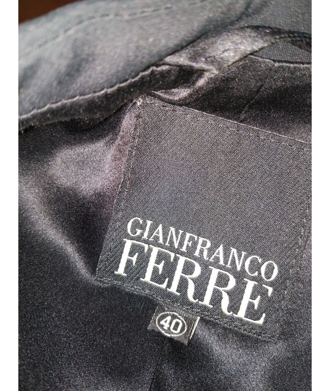 GIANFRANCO FERRE Черный хлопко-эластановый жакет/пиджак, фото 6