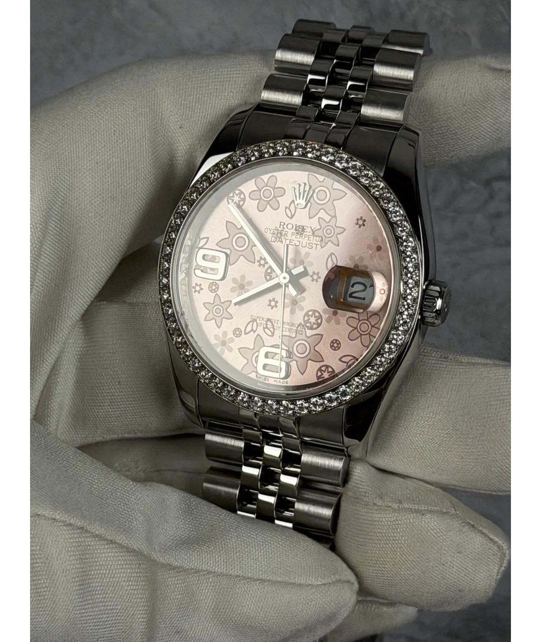 ROLEX Розовые часы из белого золота, фото 2