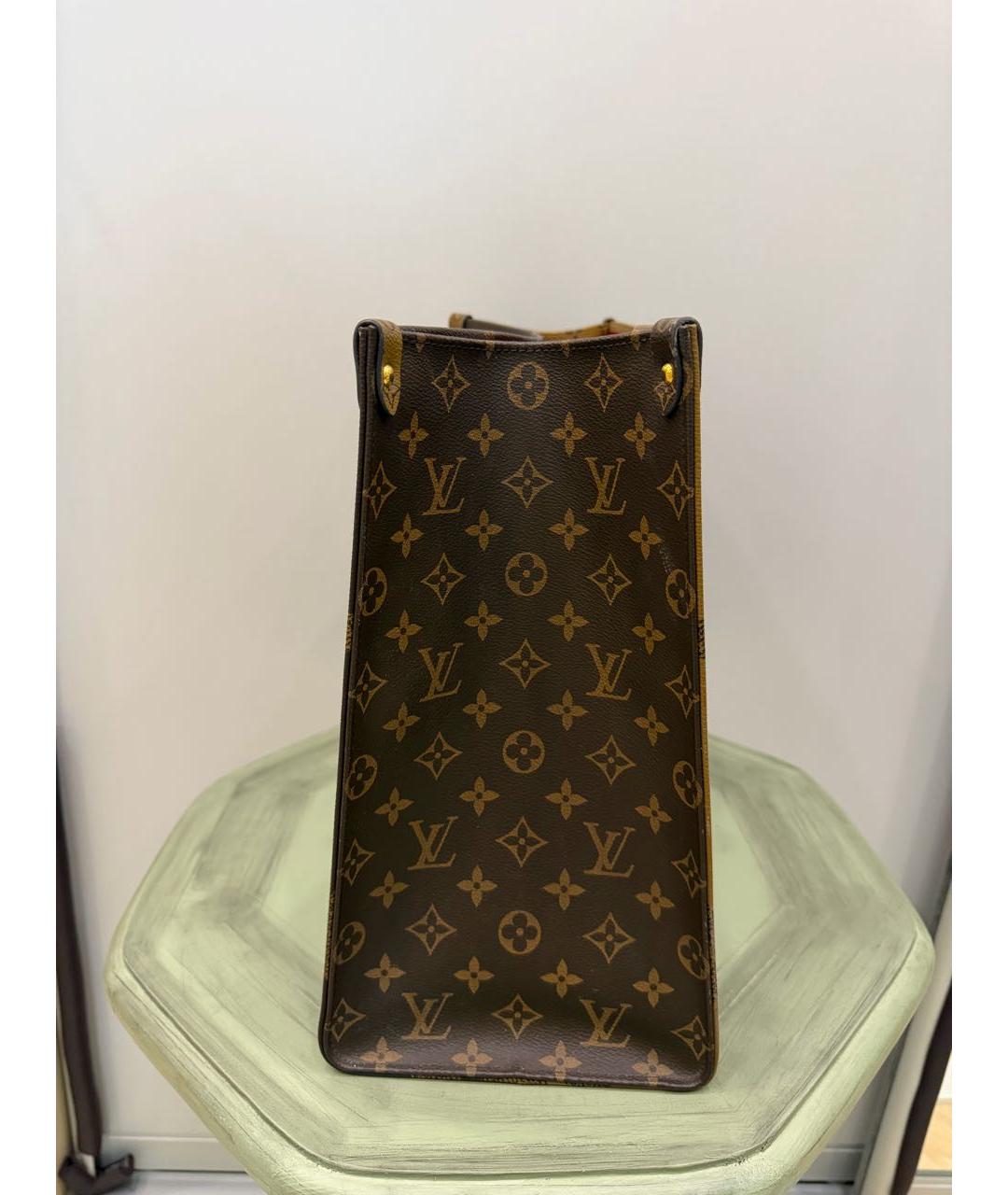 LOUIS VUITTON Коричневая канва сумка тоут, фото 2