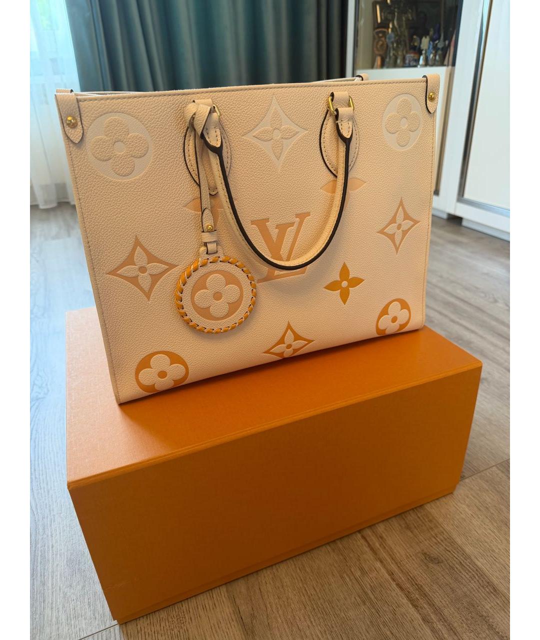 LOUIS VUITTON Розовая кожаная сумка тоут, фото 3