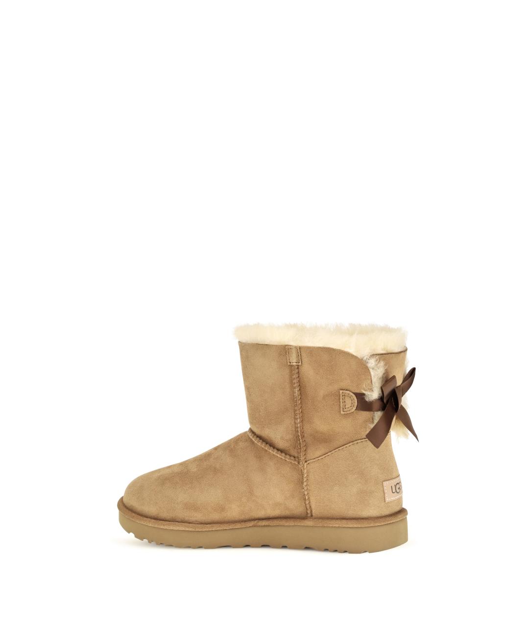 UGG Бежевые замшевые полусапоги, фото 3