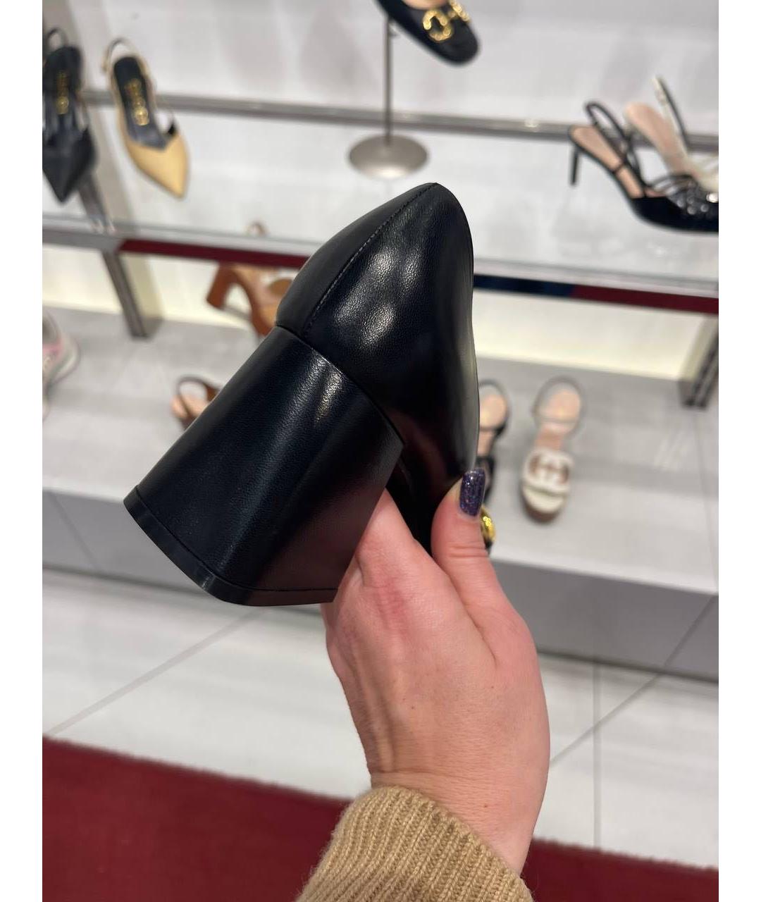 GUCCI Черные кожаные туфли, фото 7
