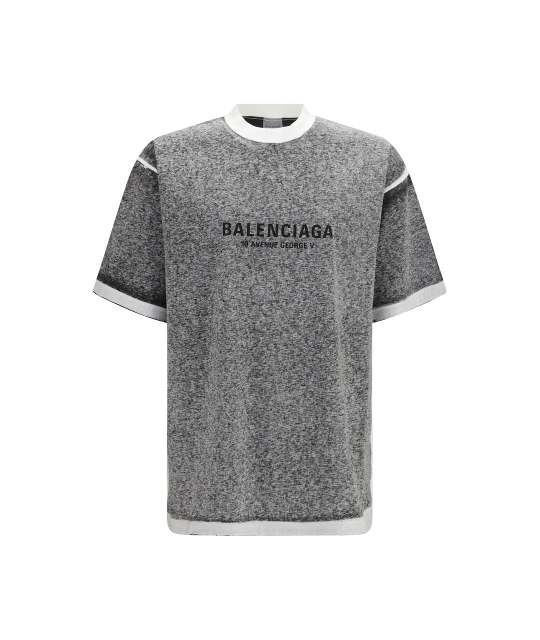 BALENCIAGA Черная хлопковая футболка, фото 1