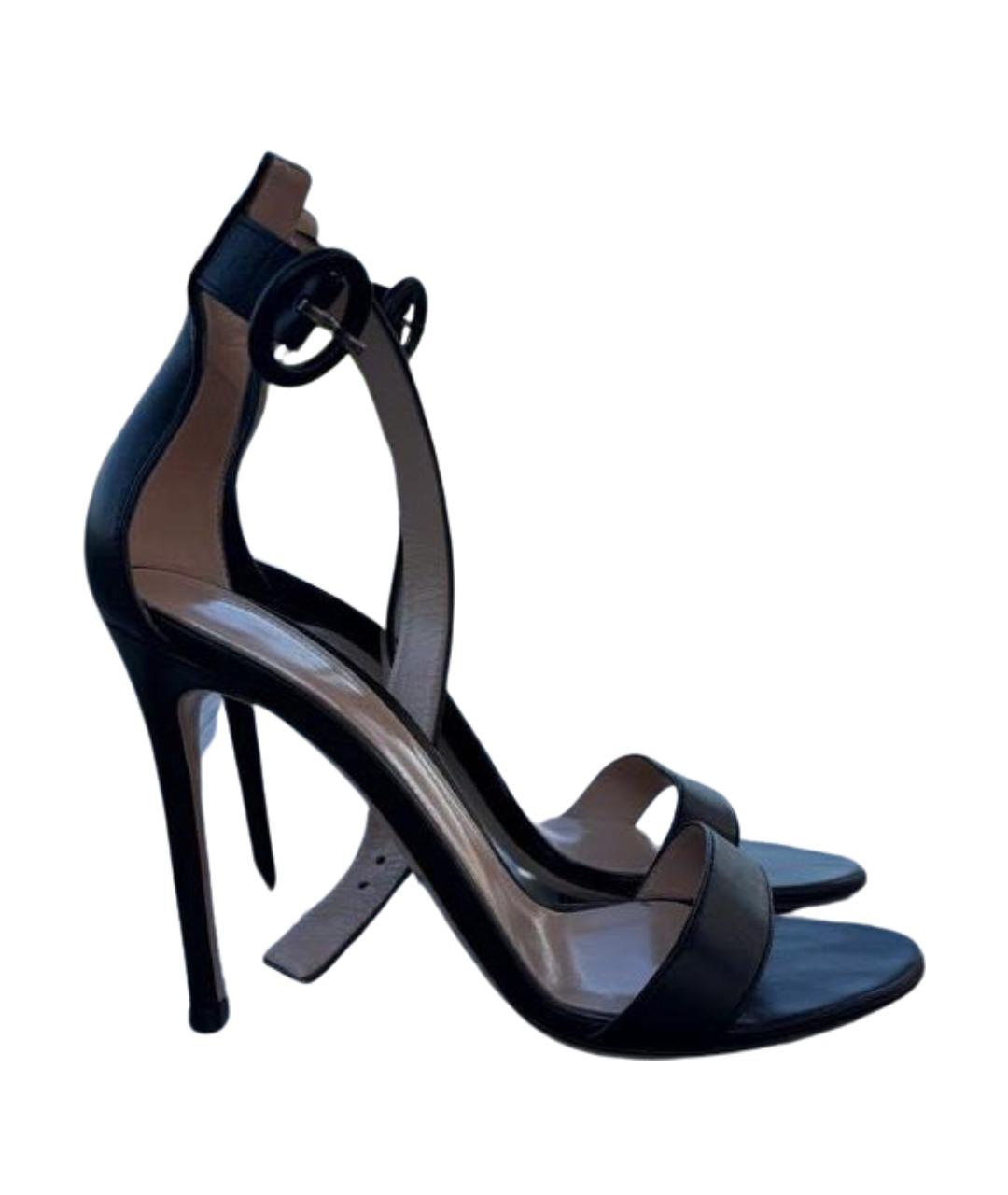 GIANVITO ROSSI Черные кожаные босоножки, фото 1