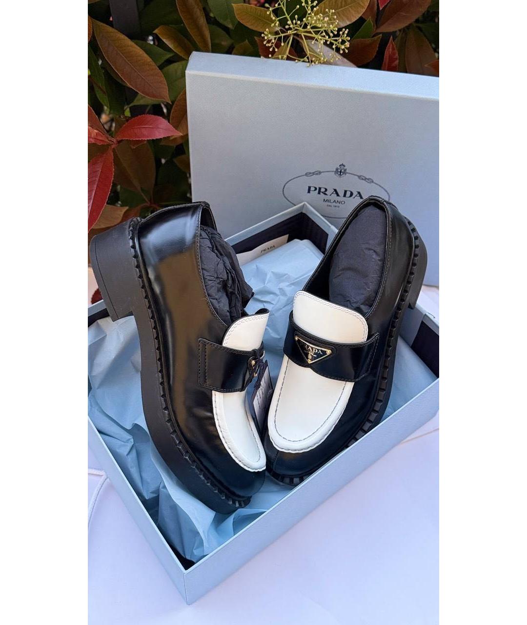 PRADA Черные кожаные лоферы, фото 3