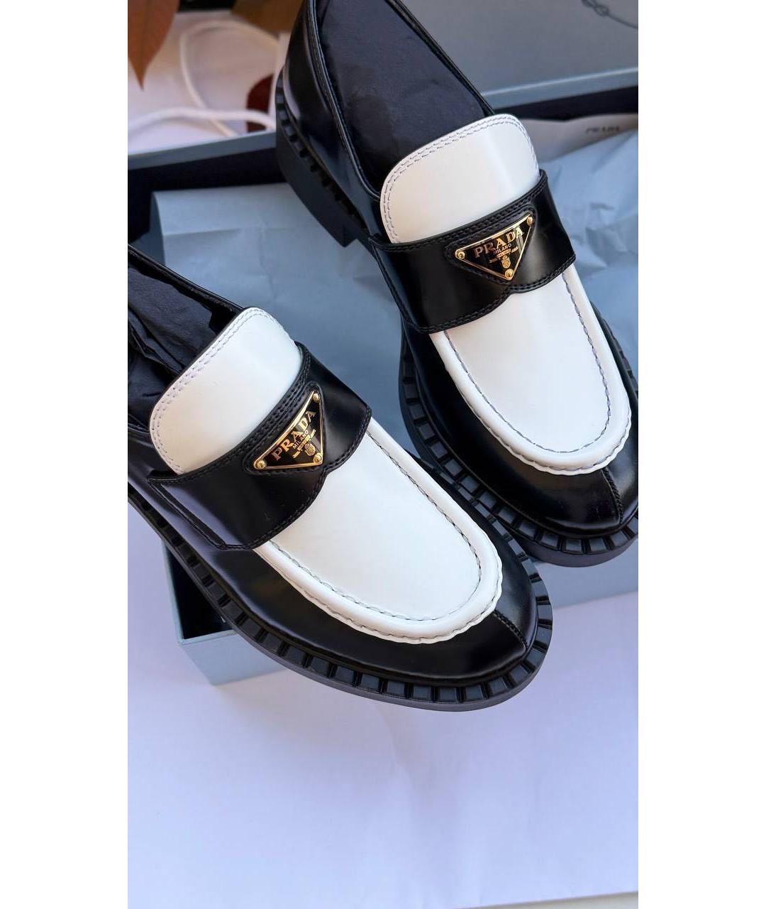 PRADA Черные кожаные лоферы, фото 4