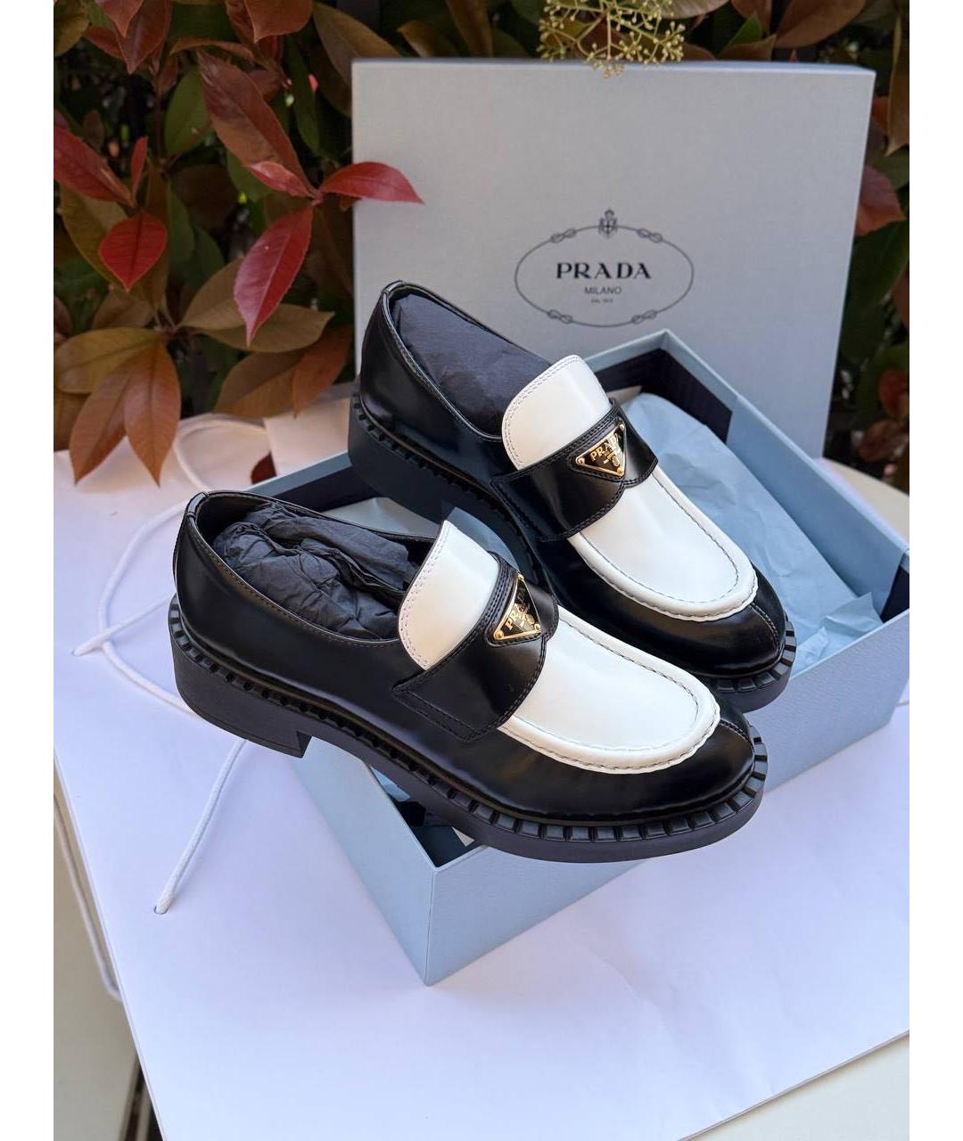 PRADA Черные кожаные лоферы, фото 5
