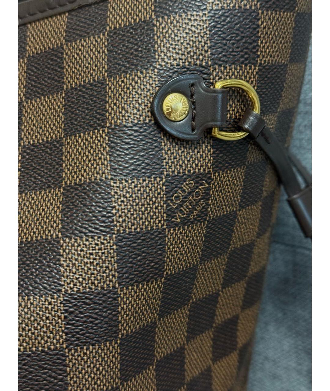 LOUIS VUITTON Коричневая канва сумка через плечо, фото 4