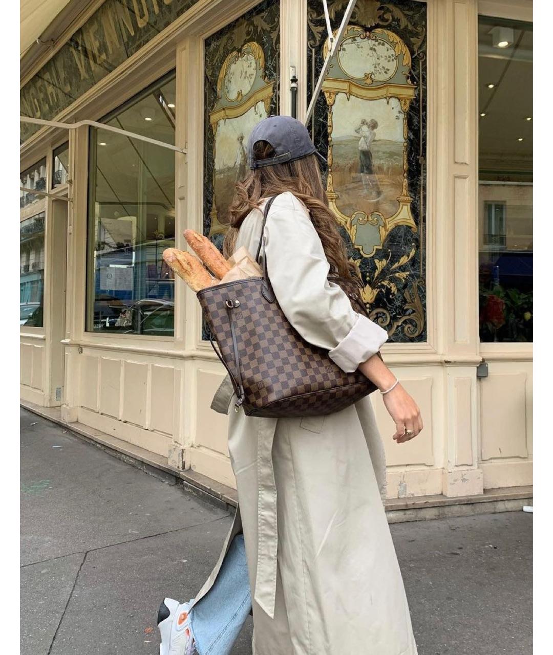 LOUIS VUITTON Коричневая канва сумка через плечо, фото 8