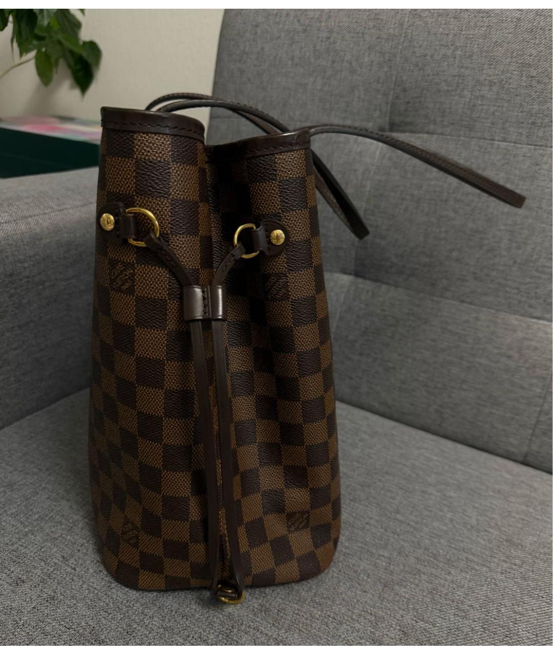 LOUIS VUITTON Коричневая канва сумка через плечо, фото 5