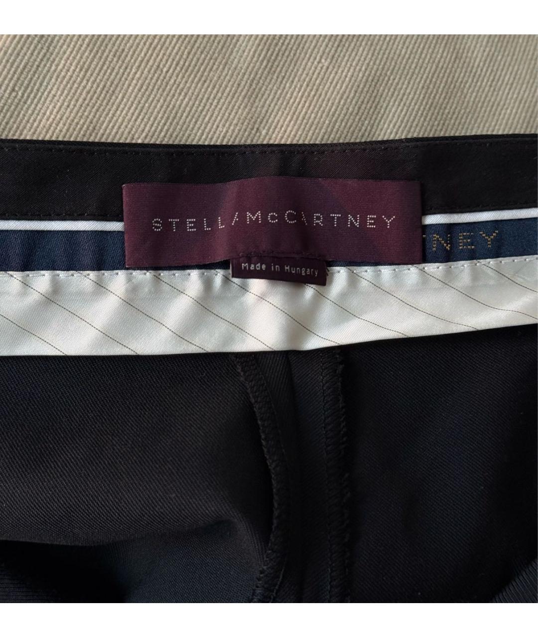 STELLA MCCARTNEY Черные шерстяные прямые брюки, фото 4
