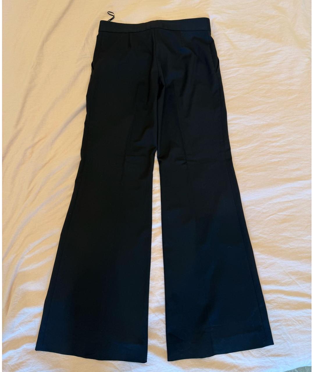 STELLA MCCARTNEY Черные шерстяные прямые брюки, фото 3