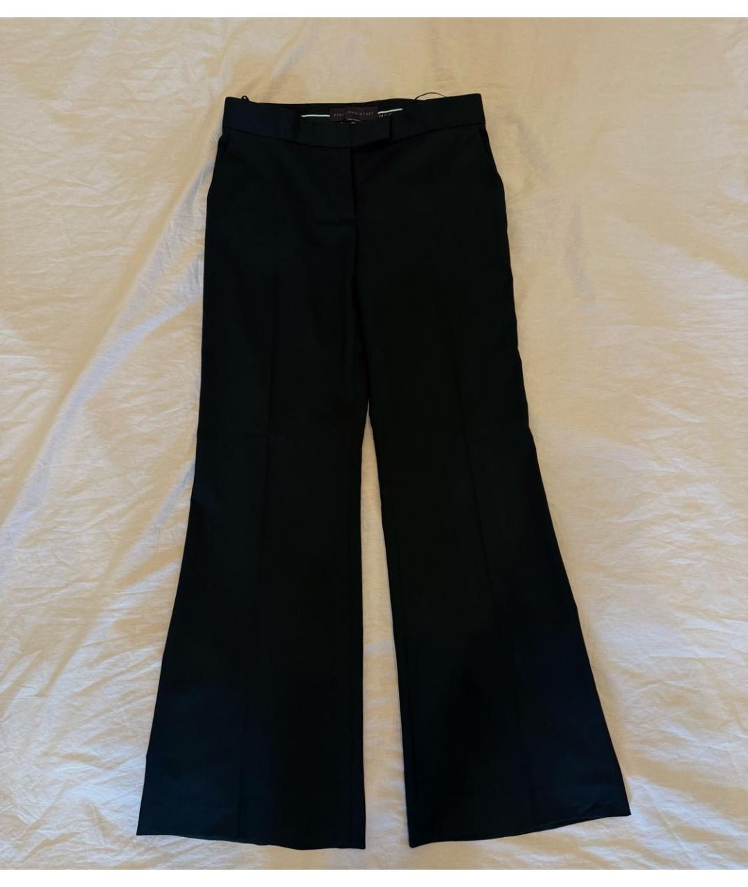 STELLA MCCARTNEY Черные шерстяные прямые брюки, фото 2