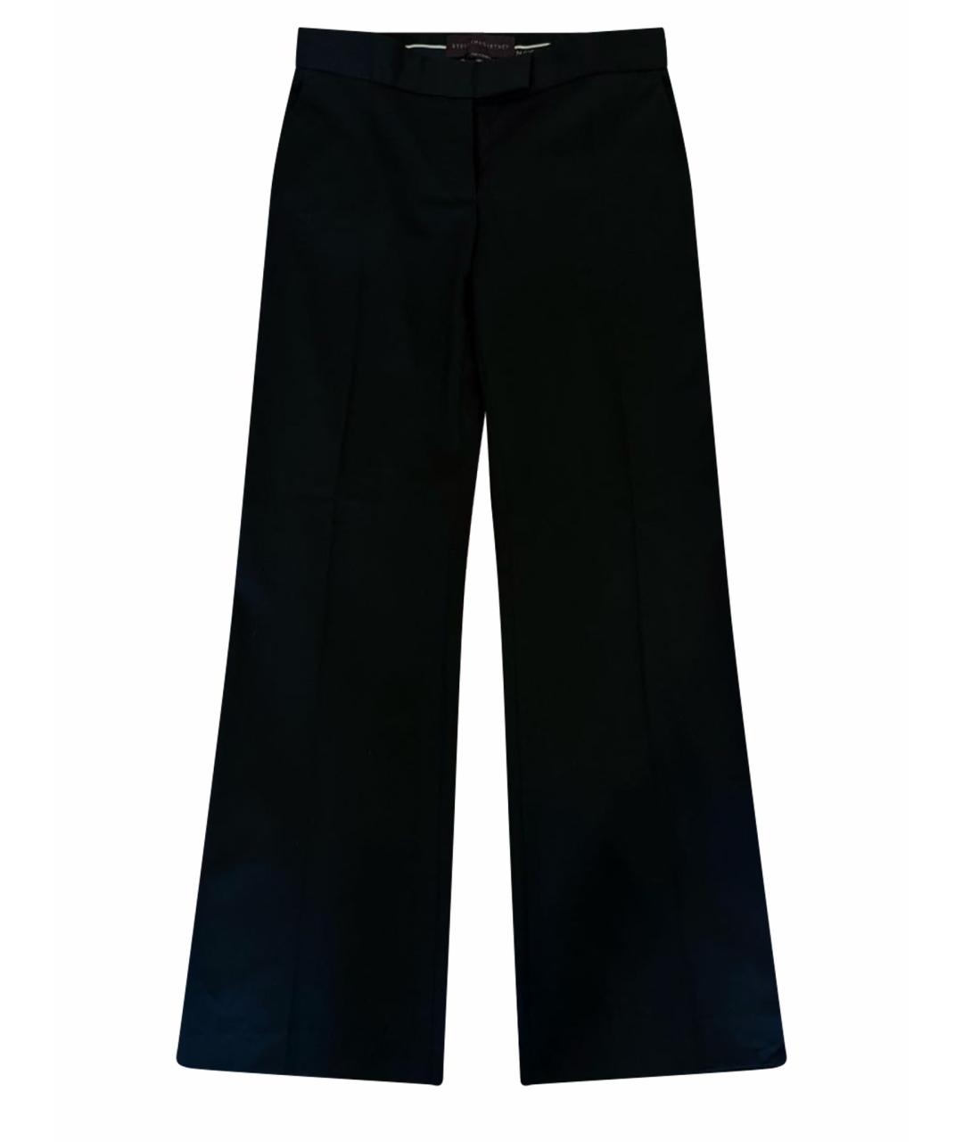 STELLA MCCARTNEY Черные шерстяные прямые брюки, фото 1