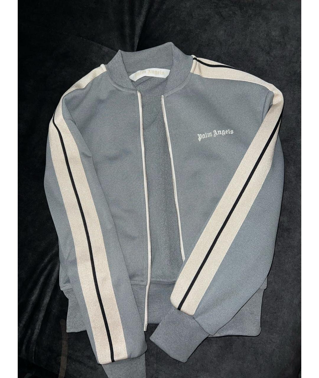 PALM ANGELS Серая полиэстеровая куртка, фото 2