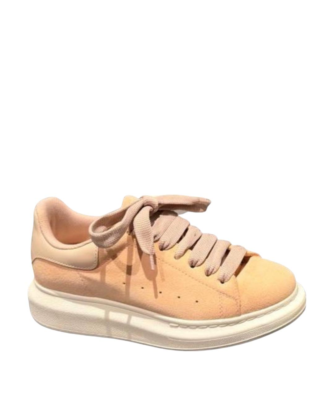 ALEXANDER MCQUEEN Розовые замшевые кеды, фото 1