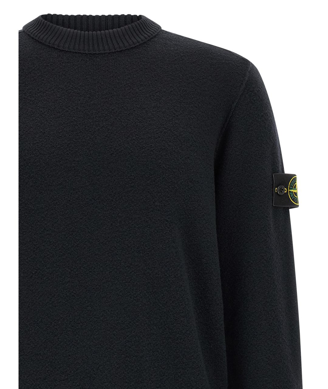 STONE ISLAND Синий шерстяной джемпер / свитер, фото 3