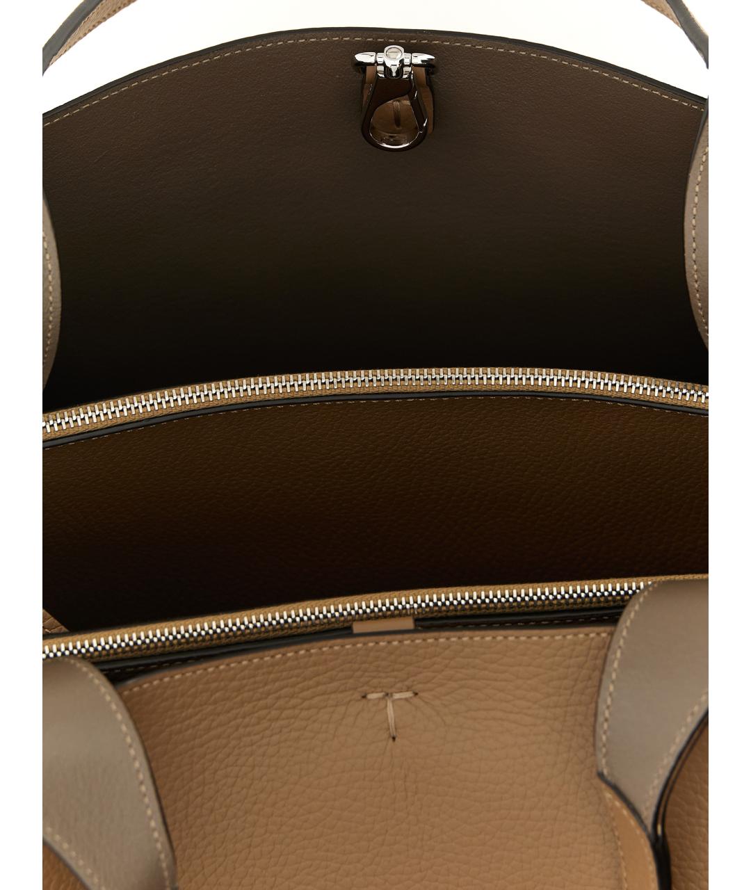 TOD'S Коричневая кожаная сумка тоут, фото 4