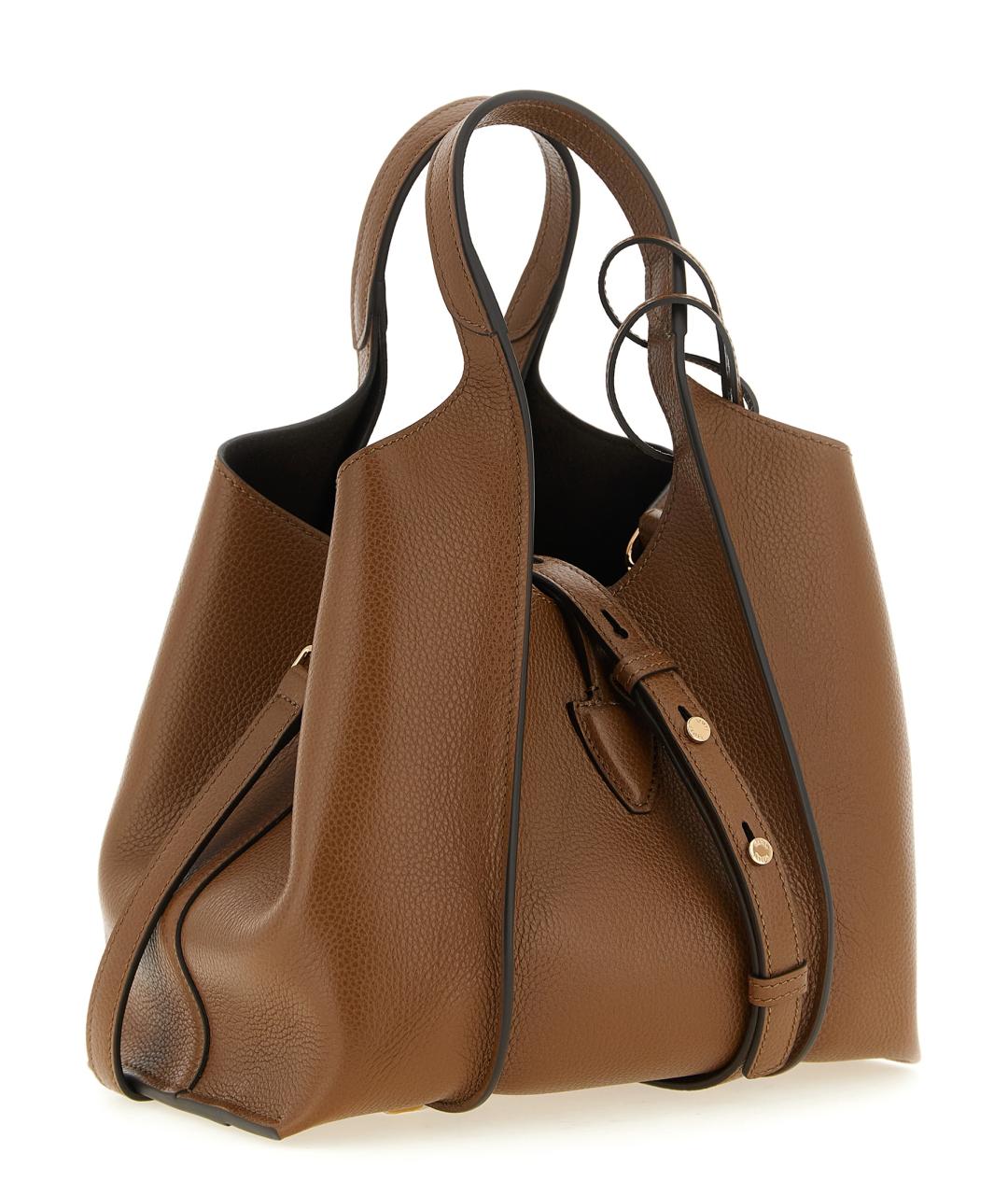 TOD'S Коричневая кожаная сумка тоут, фото 2