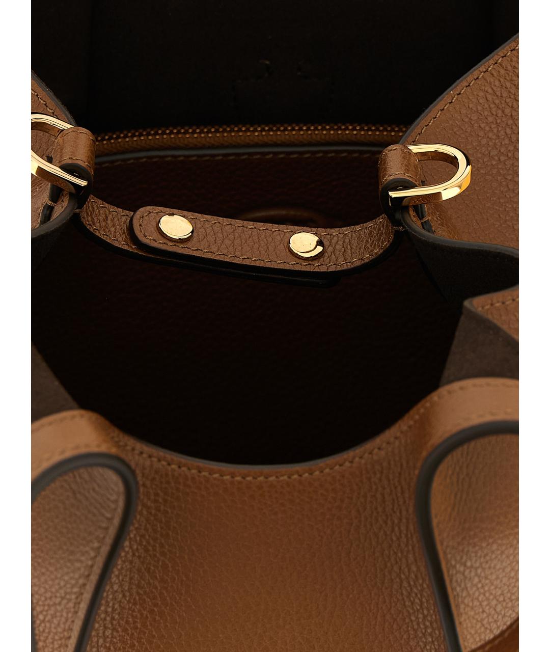 TOD'S Коричневая кожаная сумка тоут, фото 4
