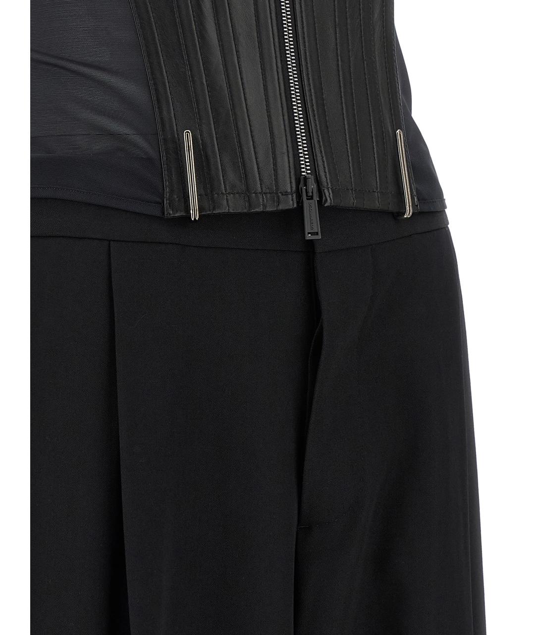 DSQUARED2 Черные шерстяные прямые брюки, фото 5