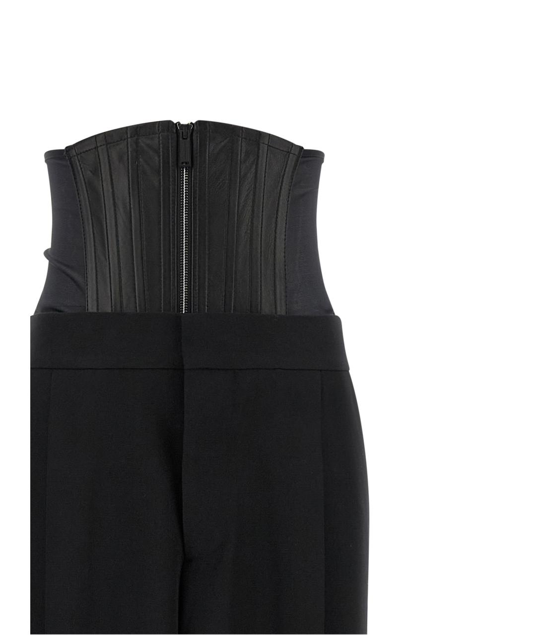 DSQUARED2 Черные шерстяные прямые брюки, фото 3