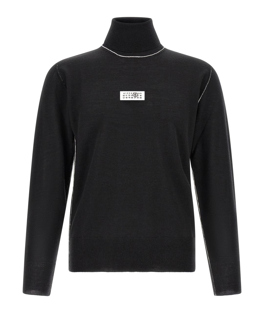 MM6 MAISON MARGIELA Черный шерстяной джемпер / свитер, фото 1